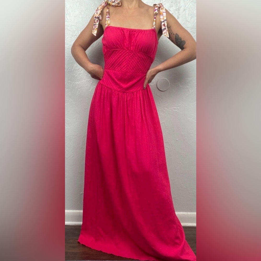 Free People | Santorini Maxi Dress | Hibiscus Pink | 4 | NWT